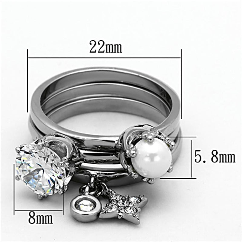 Cheap Wedding Rings TK1497 Stainless Steel Ring with AAA Grade CZ