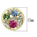 Gold Stud Earrings TK1501 Gold - Stainless Steel Earrings with Crystal