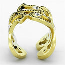 Thin Gold Ring TK1506 Gold - Stainless Steel Ring with Top Grade Crystal