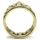 Simple Gold Rings TK1507 Gold - Stainless Steel Ring with Crystal