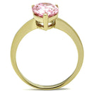 Simple Gold Rings TK1508 Gold - Stainless Steel Ring with AAA Grade CZ