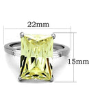 Cheap Wedding Rings TK1514 Stainless Steel Ring with CZ in Citrine Yellow