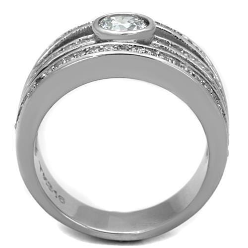 Cheap Wedding Rings TK1525 Stainless Steel Ring with AAA Grade CZ