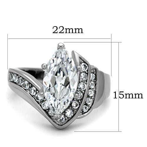 Cheap Wedding Rings TK1526 Stainless Steel Ring with AAA Grade CZ