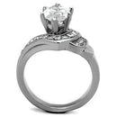 Cheap Wedding Rings TK1526 Stainless Steel Ring with AAA Grade CZ