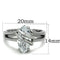 Band Rings TK1531 Stainless Steel Ring with AAA Grade CZ