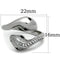 Band Rings TK1532 Stainless Steel Ring with Top Grade Crystal in Jet