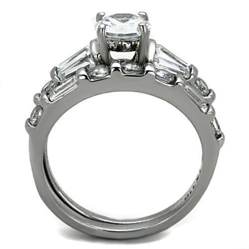 Band Rings TK1535 Stainless Steel Ring with AAA Grade CZ