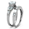 Band Rings TK1535 Stainless Steel Ring with AAA Grade CZ