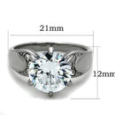 Band Rings TK1536 Stainless Steel Ring with AAA Grade CZ