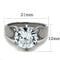 Band Rings TK1536 Stainless Steel Ring with AAA Grade CZ