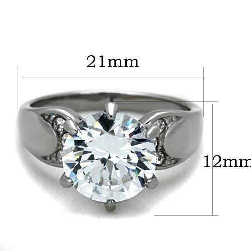 Band Rings TK1536 Stainless Steel Ring with AAA Grade CZ