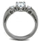 Band Rings TK1537 Stainless Steel Ring with AAA Grade CZ