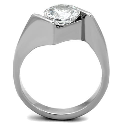 Band Rings TK1538 Stainless Steel Ring with AAA Grade CZ