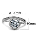 Band Rings TK1540 Stainless Steel Ring with AAA Grade CZ