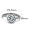 Band Rings TK1540 Stainless Steel Ring with AAA Grade CZ