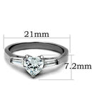 Band Rings TK1541 Stainless Steel Ring with AAA Grade CZ