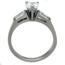 Band Rings TK1541 Stainless Steel Ring with AAA Grade CZ