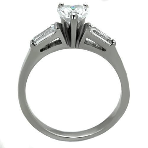 Band Rings TK1541 Stainless Steel Ring with AAA Grade CZ