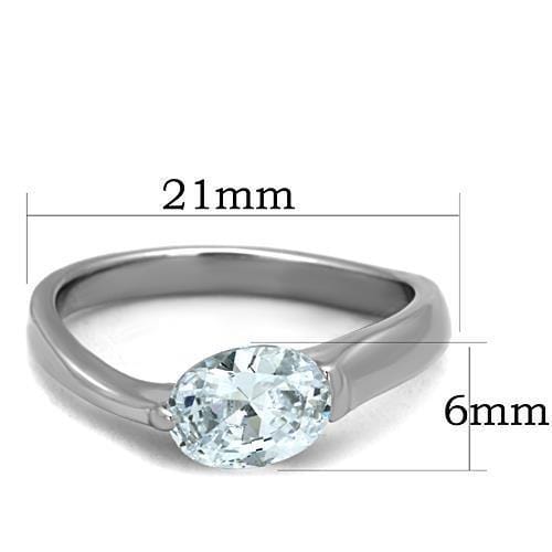 Band Rings TK1542 Stainless Steel Ring with AAA Grade CZ