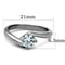 Band Rings TK1543 Stainless Steel Ring with AAA Grade CZ