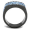 Band Rings TK1545LJ Light Black Stainless Steel Ring with Top Grade Crystal