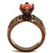 Band Rings TK1548LC Coffee light Stainless Steel Ring with CZ in Orange