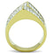 Simple Gold Rings TK1550 Two-Tone Gold - Stainless Steel Ring with Crystal