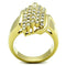 Simple Gold Rings TK1554 Gold - Stainless Steel Ring with AAA Grade CZ