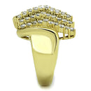 Simple Gold Rings TK1554 Gold - Stainless Steel Ring with AAA Grade CZ