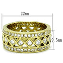 Simple Gold Rings TK1558 Gold - Stainless Steel Ring with AAA Grade CZ