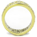 Simple Gold Rings TK1558 Gold - Stainless Steel Ring with AAA Grade CZ