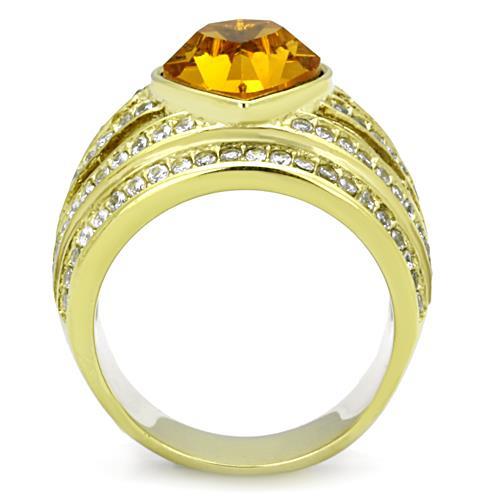 Simple Gold Rings TK1563 Gold - Stainless Steel Ring with Top Grade Crystal