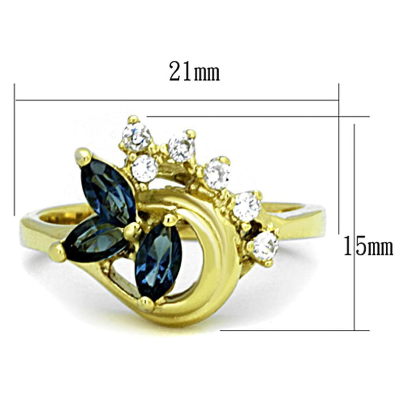 Simple Gold Rings TK1571 Gold - Stainless Steel Ring with Top Grade Crystal