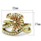 Simple Gold Rings TK1574 Gold - Stainless Steel Ring with AAA Grade CZ