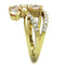 Simple Gold Rings TK1574 Gold - Stainless Steel Ring with AAA Grade CZ