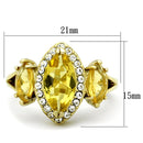 Simple Gold Rings TK1578 Gold - Stainless Steel Ring with Synthetic