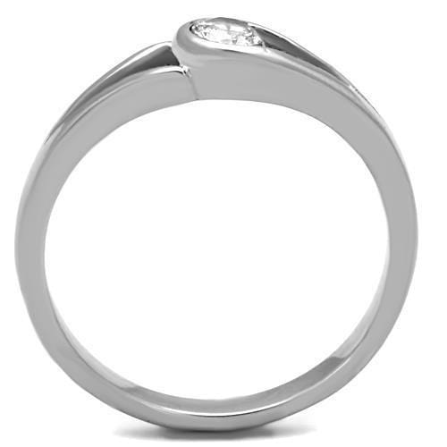 Band Rings TK1581 Stainless Steel Ring with AAA Grade CZ