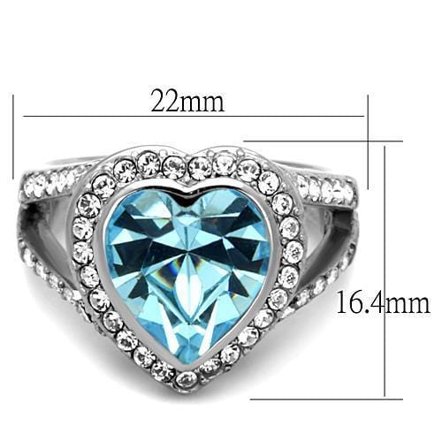 Band Rings TK1582 Stainless Steel Ring with Top Grade Crystal