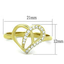 Simple Gold Rings TK1586 Gold - Stainless Steel Ring with AAA Grade CZ