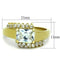 Simple Gold Rings TK1588 Gold - Stainless Steel Ring with AAA Grade CZ