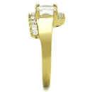 Simple Gold Rings TK1588 Gold - Stainless Steel Ring with AAA Grade CZ