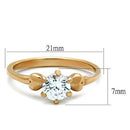 Rose Gold Rings TK1596 Rose Gold - Stainless Steel Ring with AAA Grade CZ