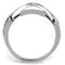 Men's Pinky Rings TK1602 Stainless Steel Ring with Epoxy in Jet