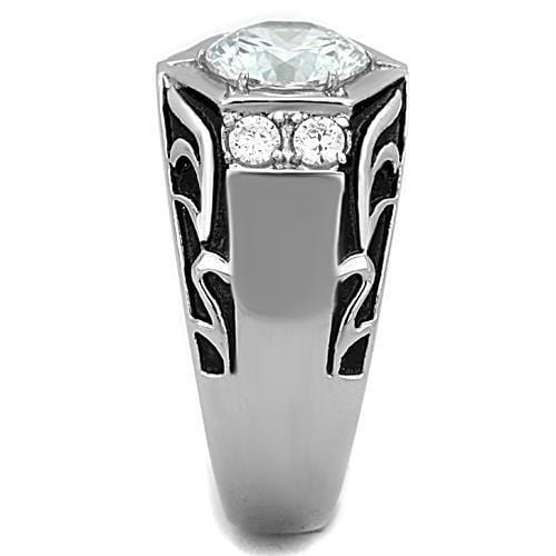 Mens Stainless Steel Rings TK1606 Stainless Steel Ring with AAA Grade CZ