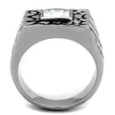 Mens Stainless Steel Rings TK1607 Stainless Steel Ring with AAA Grade CZ