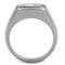 Mens Stainless Steel Rings TK1608 Stainless Steel Ring with AAA Grade CZ