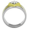 Simple Gold Rings TK1610 Two-Tone Gold - Stainless Steel Ring with Crystal