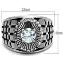 Mens Stainless Steel Rings TK1614 Stainless Steel Ring with AAA Grade CZ