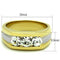 Simple Gold Rings TK1615 Two-Tone Gold - Stainless Steel Ring with Crystal